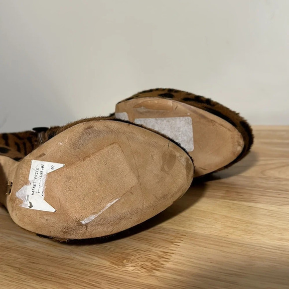 Jerome C. Rousseau $895 calf hair leather box heel ankle boots - Picture 4 of 5